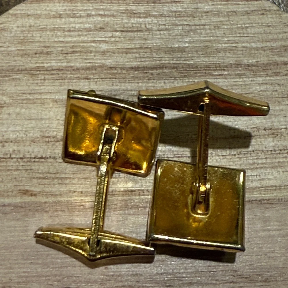 Gold and Black Tone Cufflinks